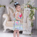 Nuevo vestido de la muchacha personalizada 2-16 años Baby Girls Pattens Summer Style Floral Print algodón Casual niñas vestido de fiesta niños